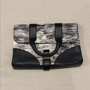 Jason Wu Black and White Patterned Clutch